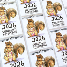Load image into Gallery viewer, 2026 Swimsuit Animals Watercolor Wall Calendar