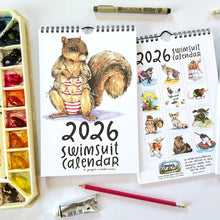 Load image into Gallery viewer, 2026 Swimsuit Animals Watercolor Wall Calendar