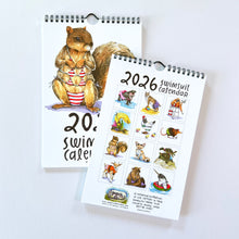 Load image into Gallery viewer, 2026 Swimsuit Animals Watercolor Wall Calendar