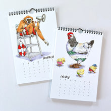 Load image into Gallery viewer, 2026 Swimsuit Animals Watercolor Wall Calendar