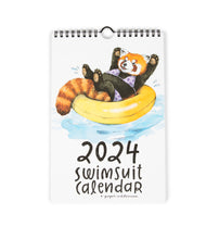 Load image into Gallery viewer, 2024 Swimsuit Animals Watercolor Wall Calendar