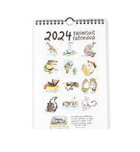 Load image into Gallery viewer, 2024 Swimsuit Animals Watercolor Wall Calendar