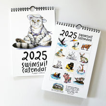Load image into Gallery viewer, 2025 Swimsuit Animals Watercolor Wall Calendar