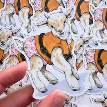 Load image into Gallery viewer, Goat Kid in Swimsuit Vinyl Die Cut Weatherproof Sticker