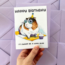 Load image into Gallery viewer, Guinea Pig Happy Birthday Card