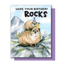Load image into Gallery viewer, Hope Your Birthday Rocks Rock Hyrax Birthday Card