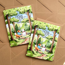 Load image into Gallery viewer, Let's Run Away And Go Live In The Forest Love Friendship Card