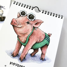 Load image into Gallery viewer, 2025 Swimsuit Animals Watercolor Wall Calendar