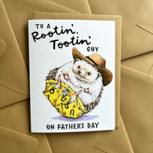 Load image into Gallery viewer, Rootin' Tootin' Dad Hedgehog Cowboy Father's Day Card