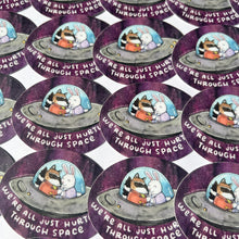 Load image into Gallery viewer, Hurtling Through Space Vinyl Die Cut Weatherproof Sticker
