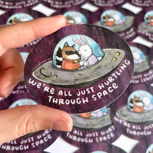 Load image into Gallery viewer, Hurtling Through Space Vinyl Die Cut Weatherproof Sticker