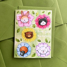 Load image into Gallery viewer, Love You Bunches Cute Flowers Love Friendship Card