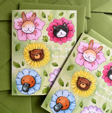 Load image into Gallery viewer, Love You Bunches Cute Flowers Love Friendship Card