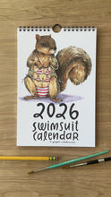 Load and play video in Gallery viewer, 2026 Swimsuit Animals Watercolor Wall Calendar