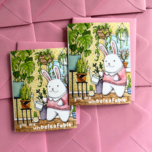 Load image into Gallery viewer, You Are Unbeleafable Plant Lover Bunny Card
