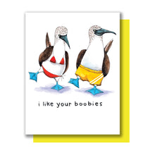 Load image into Gallery viewer, I Like Your Boobies Blue-footed Booby Card