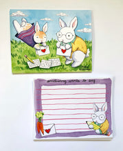 Load image into Gallery viewer, Bunny Letter Writing Kit Stationery Set Snail Mail Kit