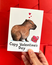 Load image into Gallery viewer, Capy Valentine's Day Capybara Love Card