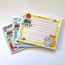 Load image into Gallery viewer, Cat Letter Writing Kit Stationery Set Snail Mail Kit
