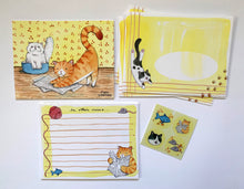 Load image into Gallery viewer, Cat Letter Writing Kit Stationery Set Snail Mail Kit