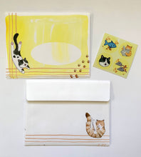Load image into Gallery viewer, Cat Letter Writing Kit Stationery Set Snail Mail Kit
