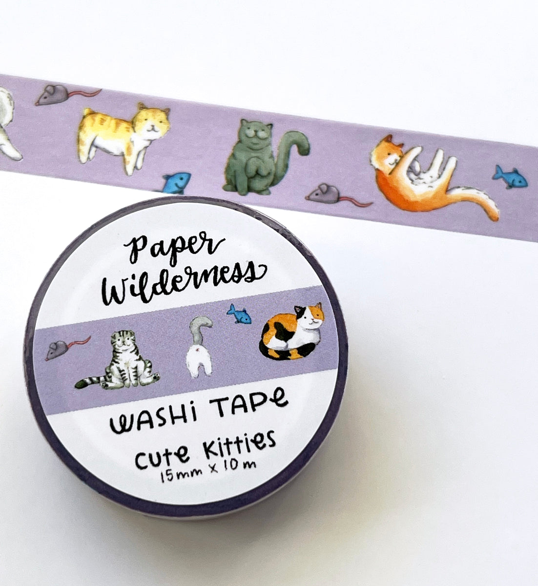 Cute Kitties 15mm Washi Tape – Paper Wilderness