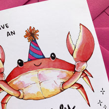 Load image into Gallery viewer, Absolutely Crabulous Happy Birthday Card