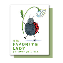 Load image into Gallery viewer, To My Favorite Lady Ladybug Mother's Day Card