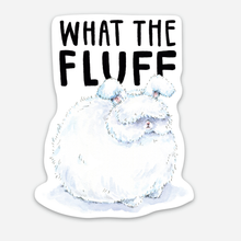 Load image into Gallery viewer, What The Fluff Bunny Vinyl Die Cut Weatherproof Sticker
