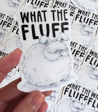 Load image into Gallery viewer, What The Fluff Bunny Vinyl Die Cut Weatherproof Sticker