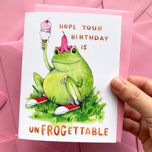 Load image into Gallery viewer, Hope Your Birthday Is Unfrogettable Card
