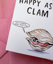 Load image into Gallery viewer, Happy As A Clam Friendship Love Card
