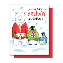 Load image into Gallery viewer, Warm Holiday Wishes Winter Friends Card