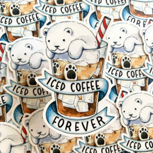 Load image into Gallery viewer, Iced Coffee Forever Vinyl Die Cut Weatherproof Sticker