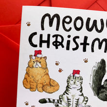 Load image into Gallery viewer, Meowy Christmas Card