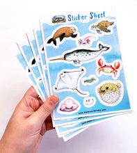 Load image into Gallery viewer, Ocean Animals Sticker Sheet