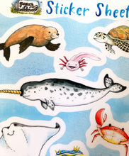 Load image into Gallery viewer, Ocean Animals Sticker Sheet
