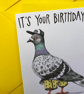 Pigeon Coo Story Bro Happy Birthday Card