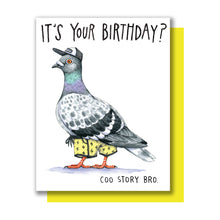 Load image into Gallery viewer, Pigeon Coo Story Bro Happy Birthday Card