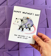 Load image into Gallery viewer, Possum Mom Mother's Day Card