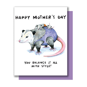 Possum Mom Mother's Day Card