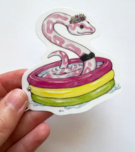 Load image into Gallery viewer, Snake in Swimsuit Vinyl Die Cut Weatherproof Sticker