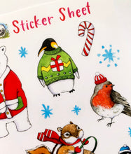 Load image into Gallery viewer, Winter Animals Sticker Sheet