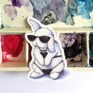 Bunny Vinyl Die Cut Weatherproof Sticker
