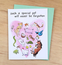 Load image into Gallery viewer, Never Forgotten Special Pet Sympathy Loss Card