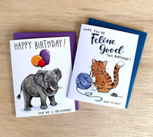 Load image into Gallery viewer, Your Age Is Irrelevant Elephant Happy Birthday Card