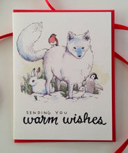 Load image into Gallery viewer, Sending You Warm Wishes Arctic Animals Holiday Christmas Card