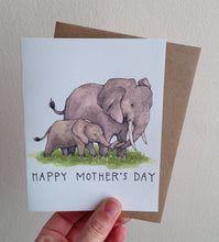 Load image into Gallery viewer, Happy Mother's Day Mom And Baby Elephant Mother's Day Card