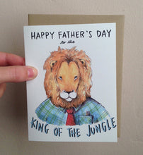 Load image into Gallery viewer, Happy Father's Day to the King of the Jungle Lion Card Dad's Day
