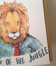Load image into Gallery viewer, Happy Father's Day to the King of the Jungle Lion Card Dad's Day